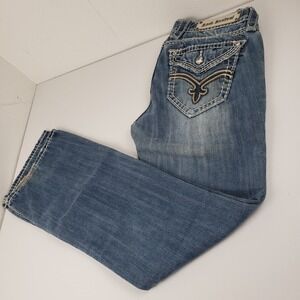 Rock Revival Elaina Easy Bootcut Jeans Women's 26‎ (30x31 Actual) Medium Wash